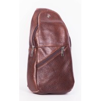 Сумка-рюкзак мужская кожаная коричневая